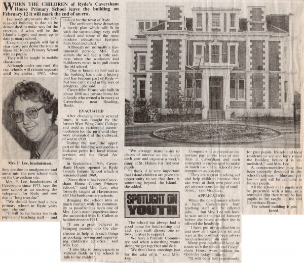 Caversham Newspaper Report 17 01 1986 (1)